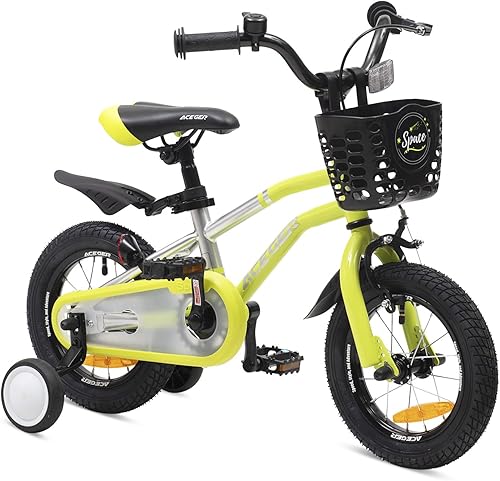 Miniatura 10 de ACEGER Bicicleta para niños de 2 a 10 años, estilo BMX, para niños y niñas de 2 a 10 años, bicicleta para niños de 12, 14 y 16 pulgadas, con ruedas