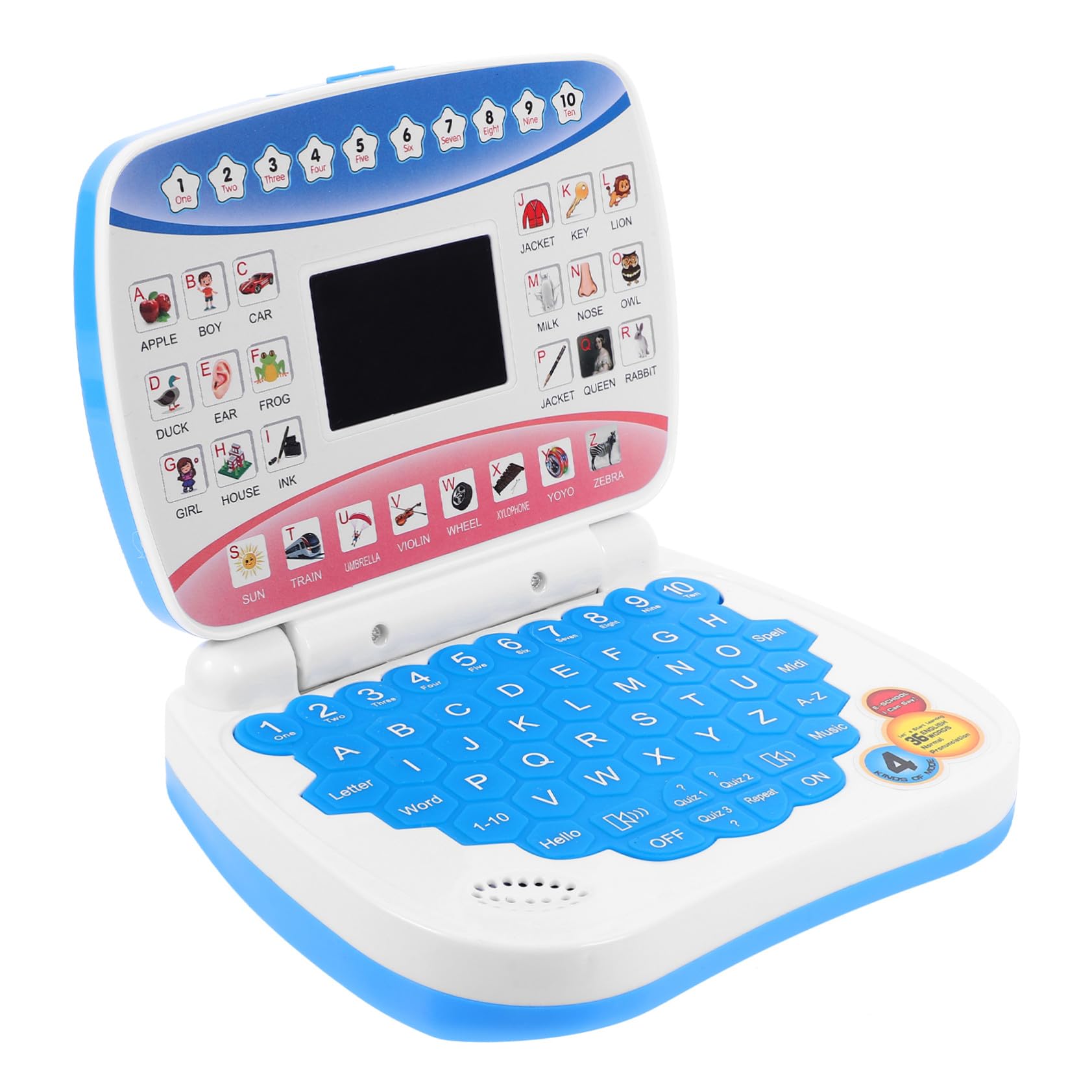Giocattolo Educativo Laptop Mini Simulazione Display LED e Musica | Computer per Bimbi, Laptop Educativo Mini Simulazione, Batteria 3 X Aa Non Inclusa, per Compleanno e Festa Scuola Decor