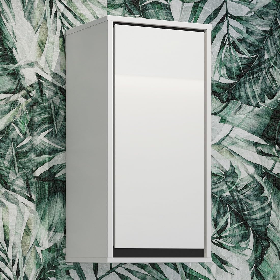 Mueble Colgante de baño colección Gobi en Colores Blanco y Negro.