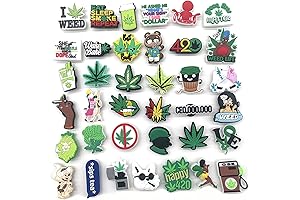 Charming Weed Croc Charms: Elevate Your Footwear with Leafy Style