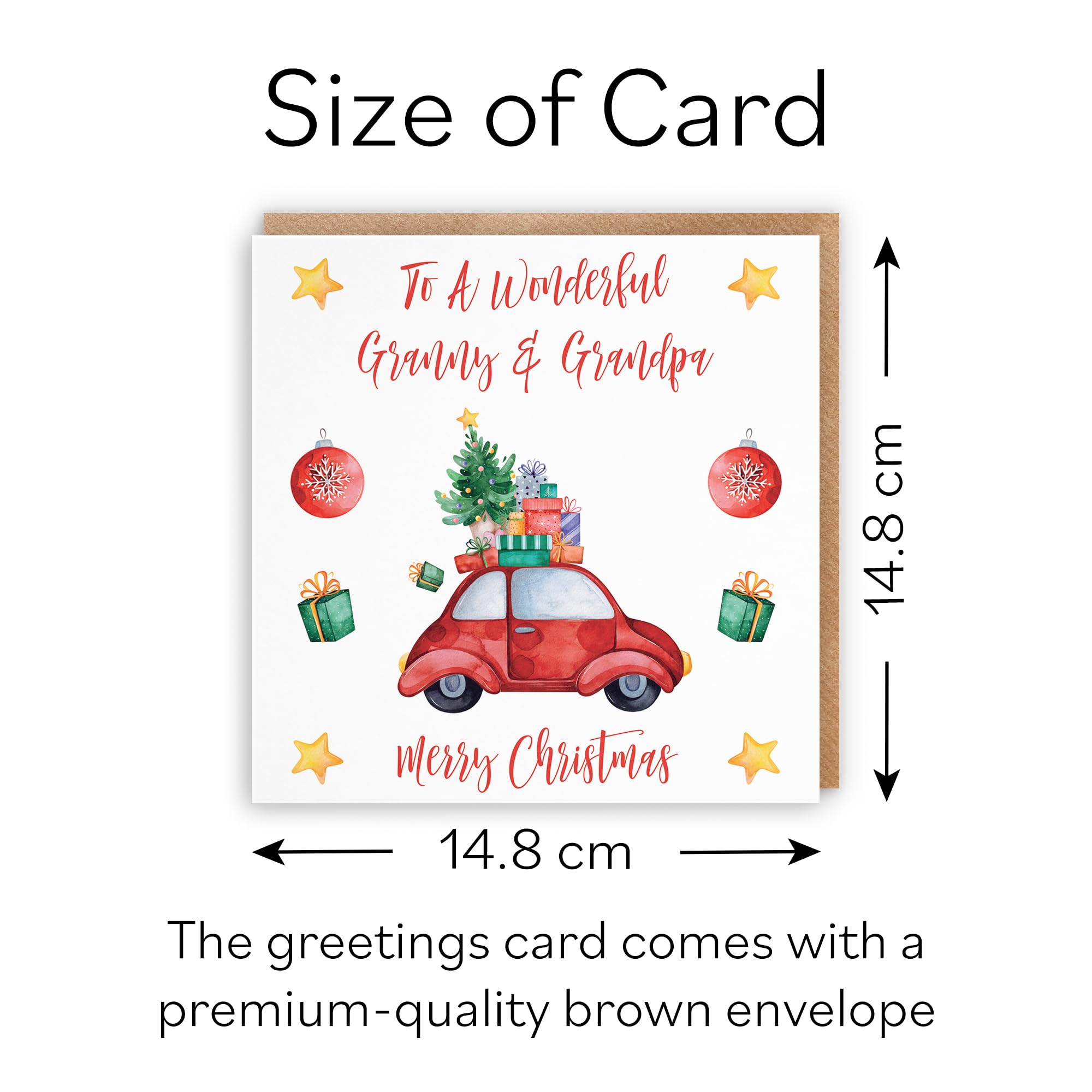 Hunts England - Granny And Grandpa Christmas Card - To A Wonderful Granny & Grandpa - Merry Christmas - Christmas Holiday Collection - Image 4