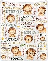 Vista 15 de Manta personalizada con nombre para adolescentes, niñas, niños, mantas de bebé personalizadas de franela ultra suave y acogedora, manta con nombre