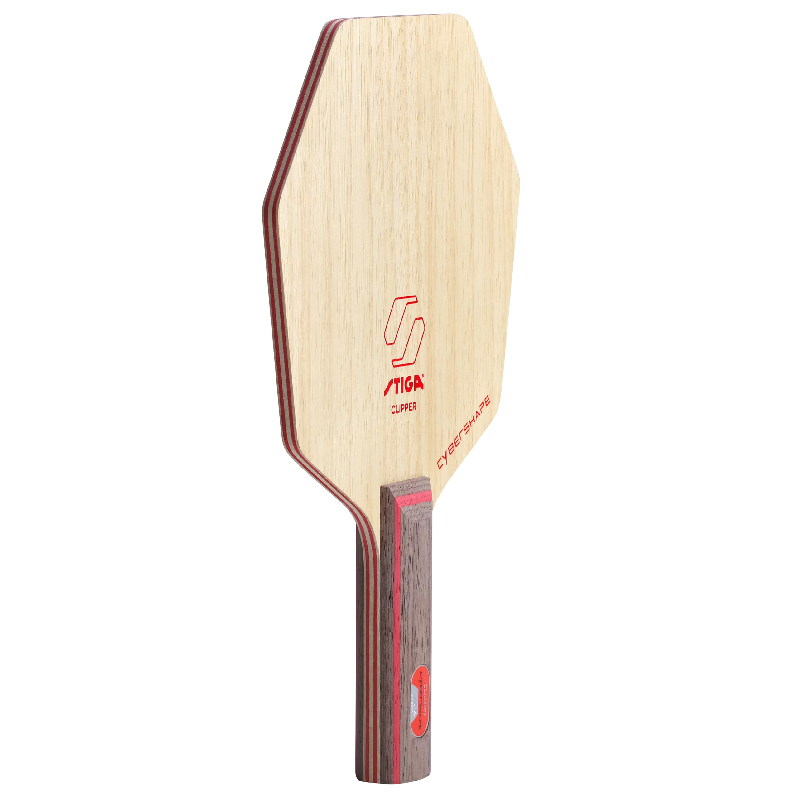 STIGA Clipper Cybershape Madera Ping Pong Ofensiva 7 Capas Mango Recto