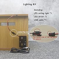 Vista 7 de Vitrina de coche modelo a escala 118 vitrina de garaje de coche 118 con cubierta de acrílico transparente e iluminación LED para coches fundidos a