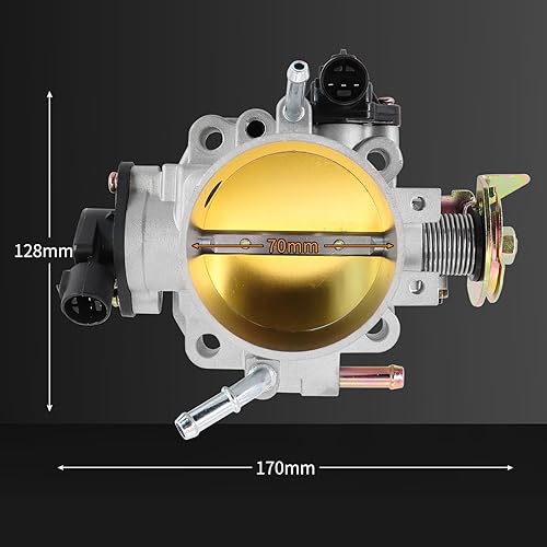 Vista 23 de Cuerpo del acelerador del colector de admisión de 2.756 in Reemplazar para K-Series K20 K24 RBC/RRC/PRB/PRC Patrón Acura RSX