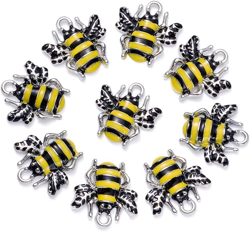 Craftdady Enamel Dangle Charms Pendant Food Animal Flower Cute Charms Colorful Metal Fruit Pendants Hang Ornament for Craft Bracelet Necklace Earring Key Chains Jewelry Making - Image 2