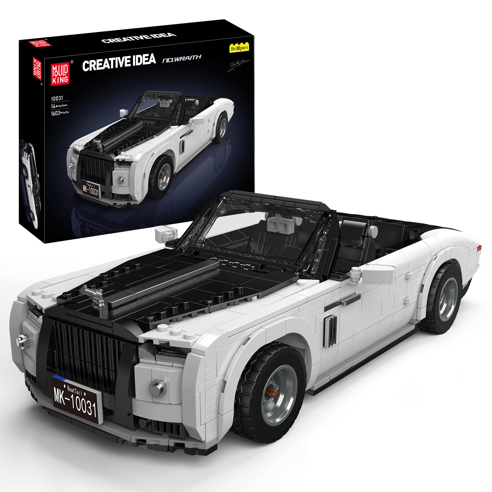 Mould King [Img] 10031 Moc Technical Car Model, Creative Technology Sports Convertible Car Model Building Kit, Kids Building Set With 1603 Parts