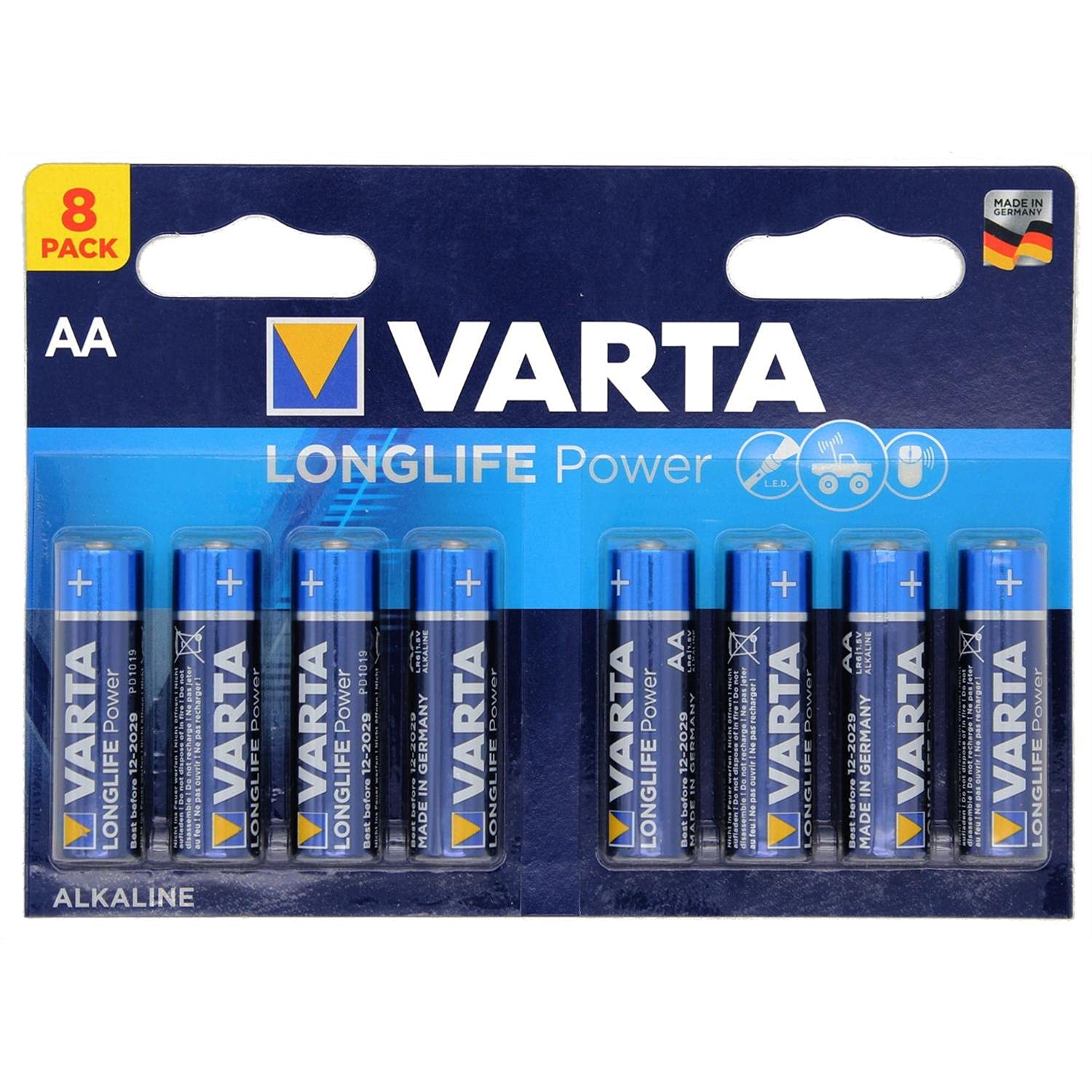 VARTA Lot de 10 Blisters de 8 Piles High Energy 4906 AA Mignon LR6
