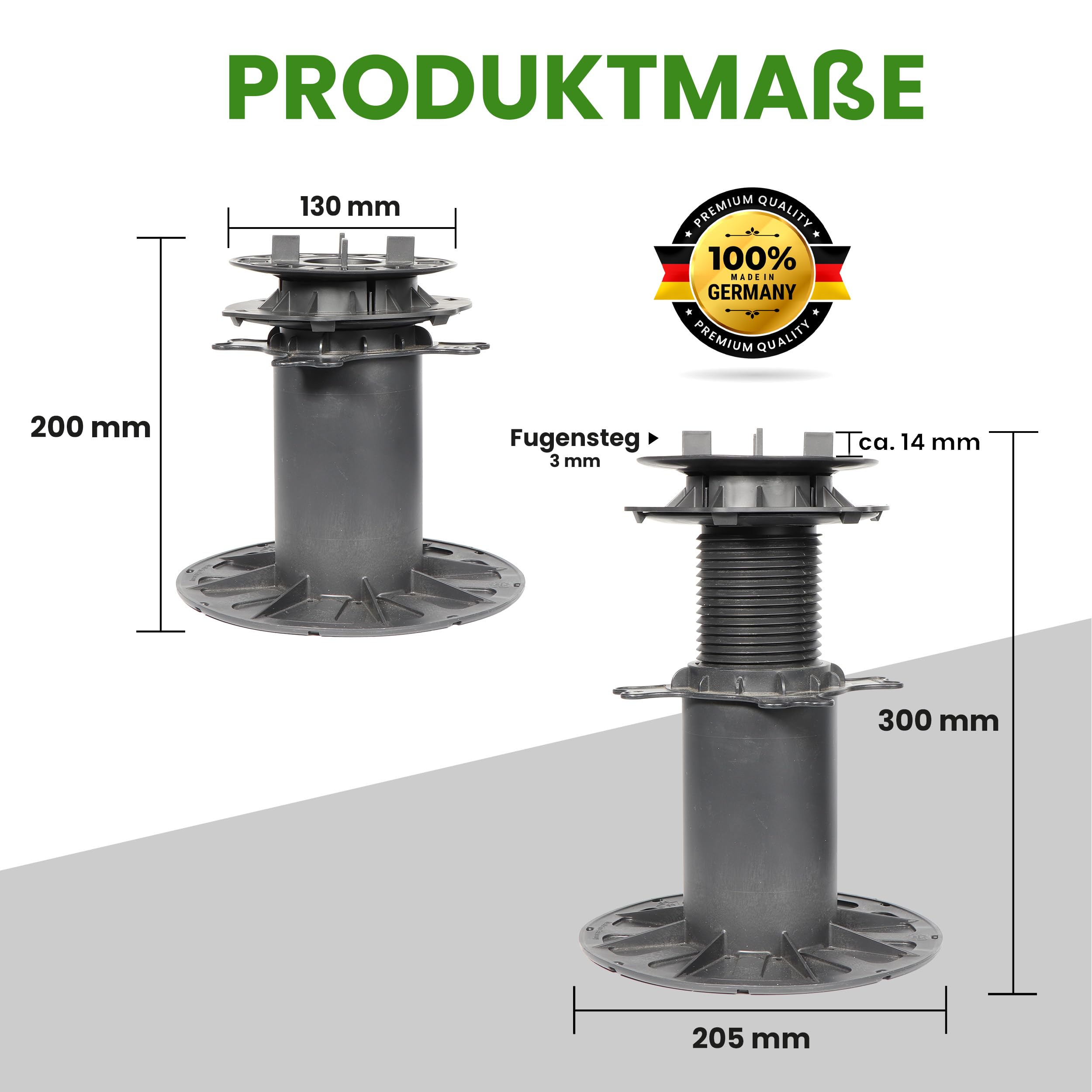 Gartenwelt Riegelsberger Premium Plattenlager 200-300 mm 1 Karton 18 Stück
