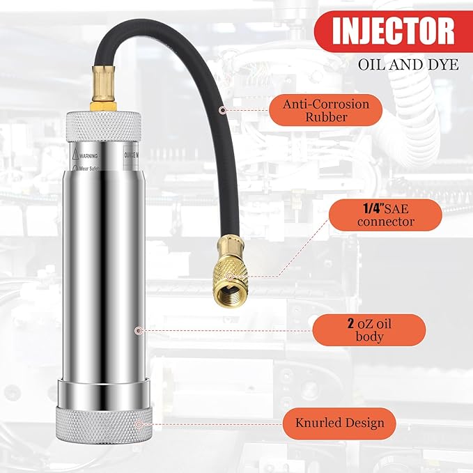 Kit Detector de Fugas de Aceite y Tinte UV para AC R1234yf R134a R410a miniatura 5