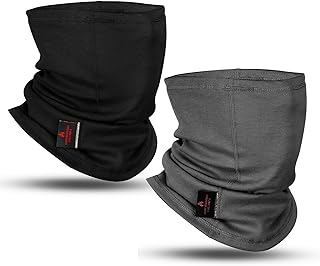 FR Face Mask For Men CATHRC2 Flame Resistant Neck Gaiter Covering 100% Cotton Arc Flash Welding Shield Protector 12CAL