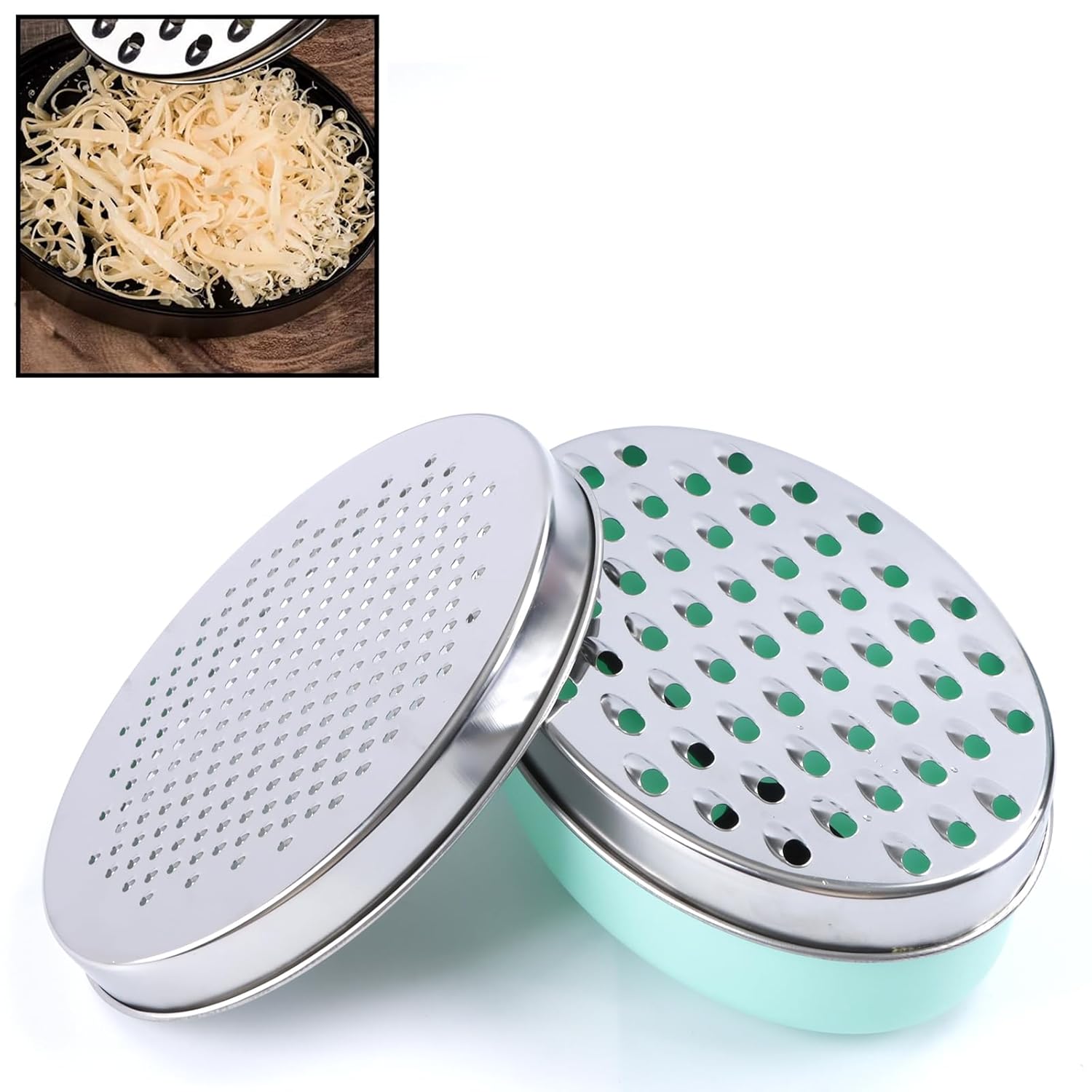 Cheese Grater Citrus Lemon Zester with Food Storage Container Lid - Perfect For Hard Parmesan Or Soft Cheddar