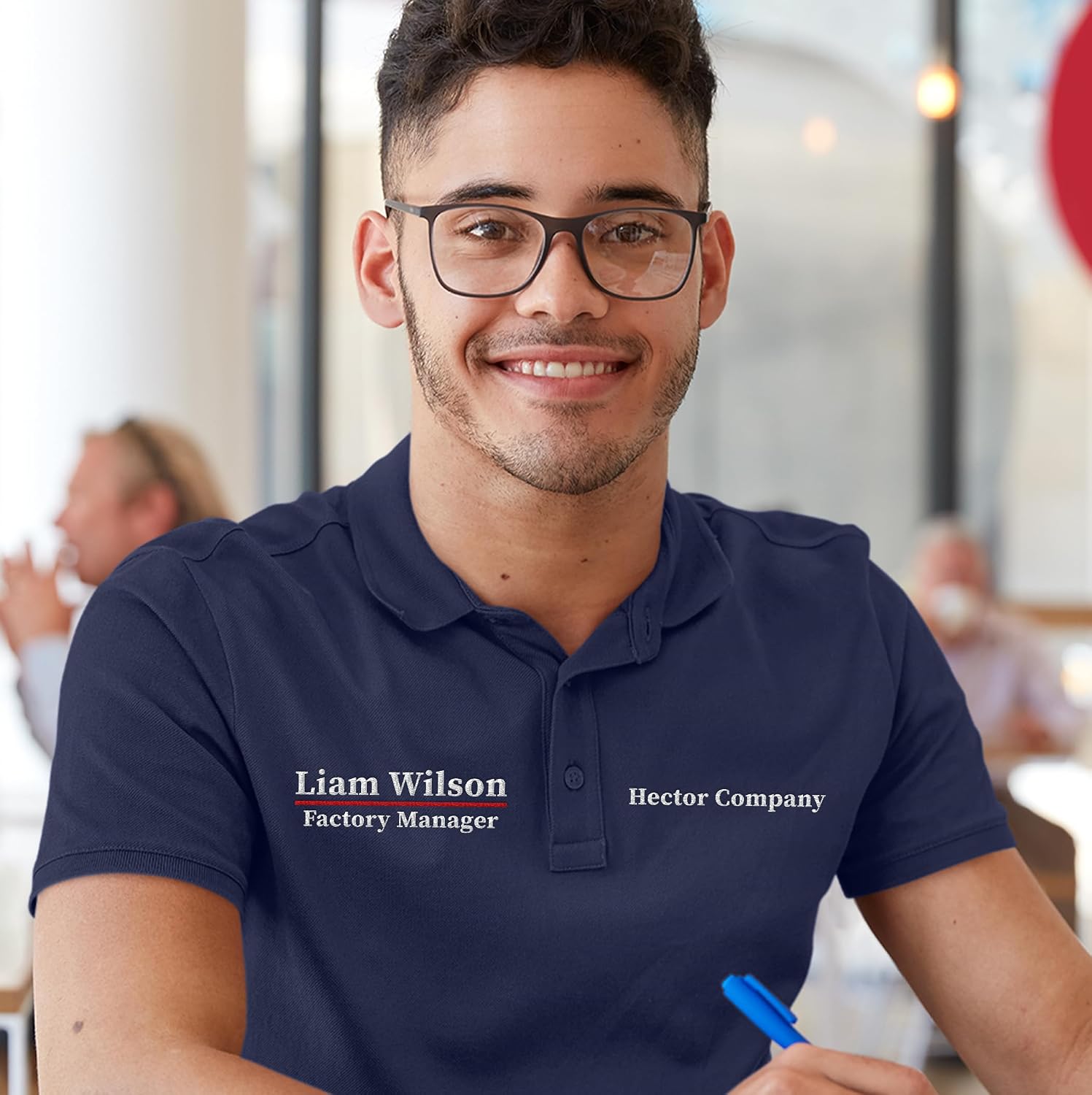 Custom Polo Shirt for Men Personalized Embroidered Short Sleeve Polo Golf Shirt Add Your Text Name
