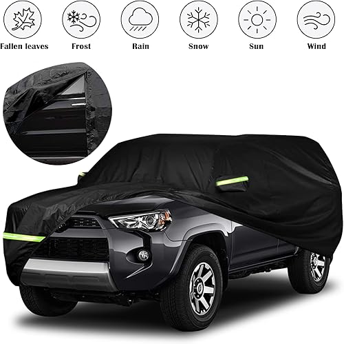 Miniatura 8 de Fundas impermeables de repuesto para Toyota 4runner 2002-2025, 6 capas para todo tipo de clima, ajuste personalizado, para exteriores, con puerta