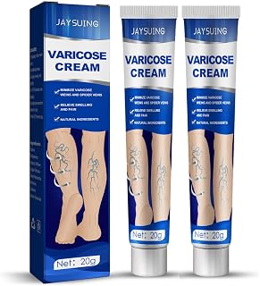 Creme de tratamento para varizes para veias curativas, tratamento de varizes para pernas, creme para varizes de aranha de 20 ml, melhora a circulação sanguínea (20 ml*2)