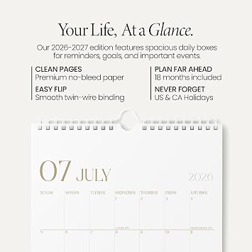 Karto Wall Calendar 2026-2027 11x17 in - Stylish