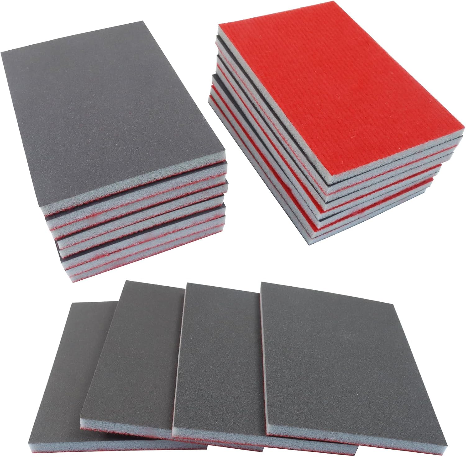 28Pcs Sanding Sponge Set, 180-3000 Grit | Soft Foam Hand Sander Block, Wet Dry Sandpaper, Ultra Fine Sandpaper Sponge, Reusable for Metal Wood Furniture Polishing