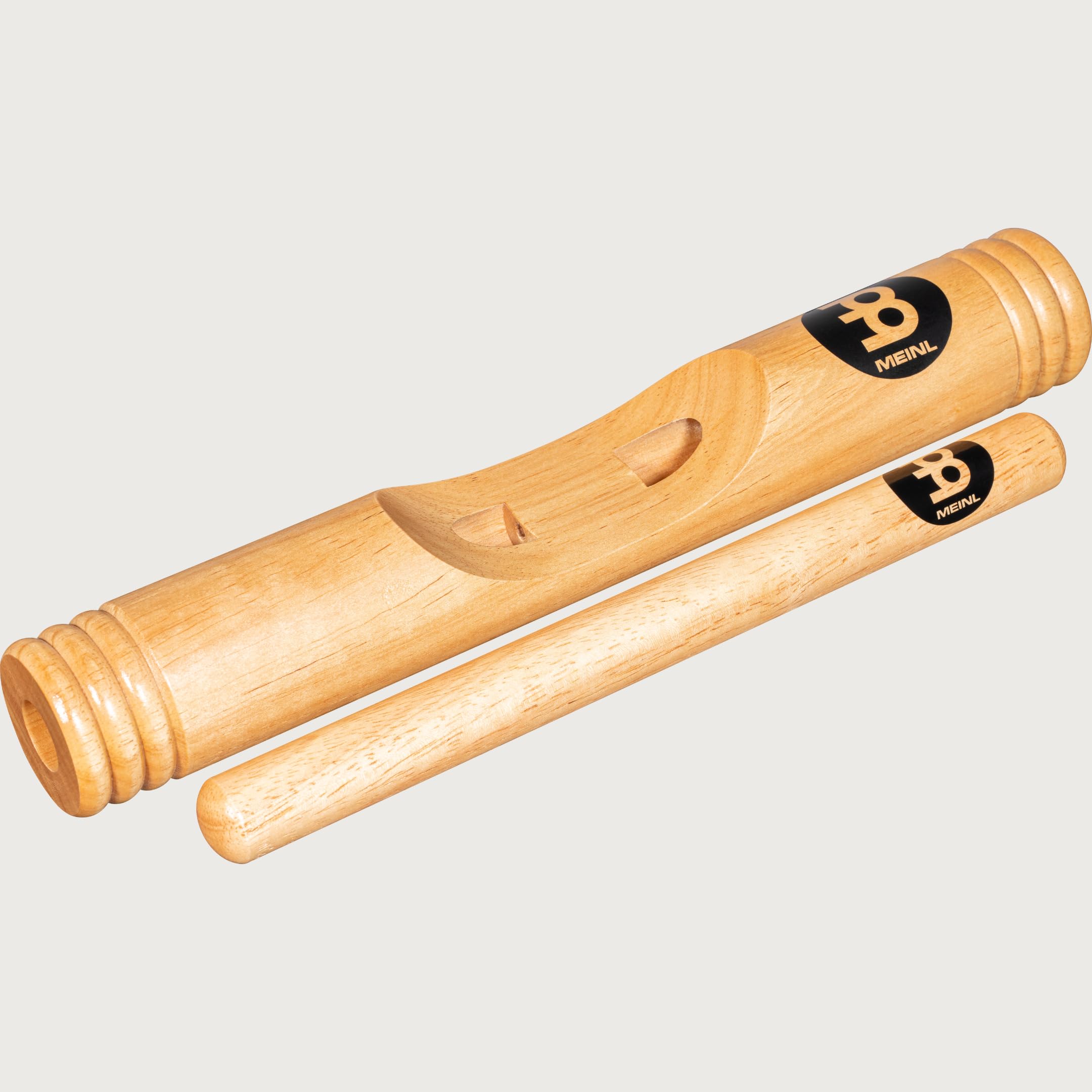 Meinl Percussion Wood Claves African - 1 Paar zylindrische Klanghölzer - Hohler Holzkorpus - Musikinstrument - Siam Eiche, Natur (CL3HW)