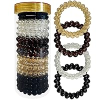 Vista 1 de BeliJiu - Lazos para el cabello en espiral – Basic 12P – Lazos para el cabello con cable de teléfono, lazos elásticos para el cabello para mujeres