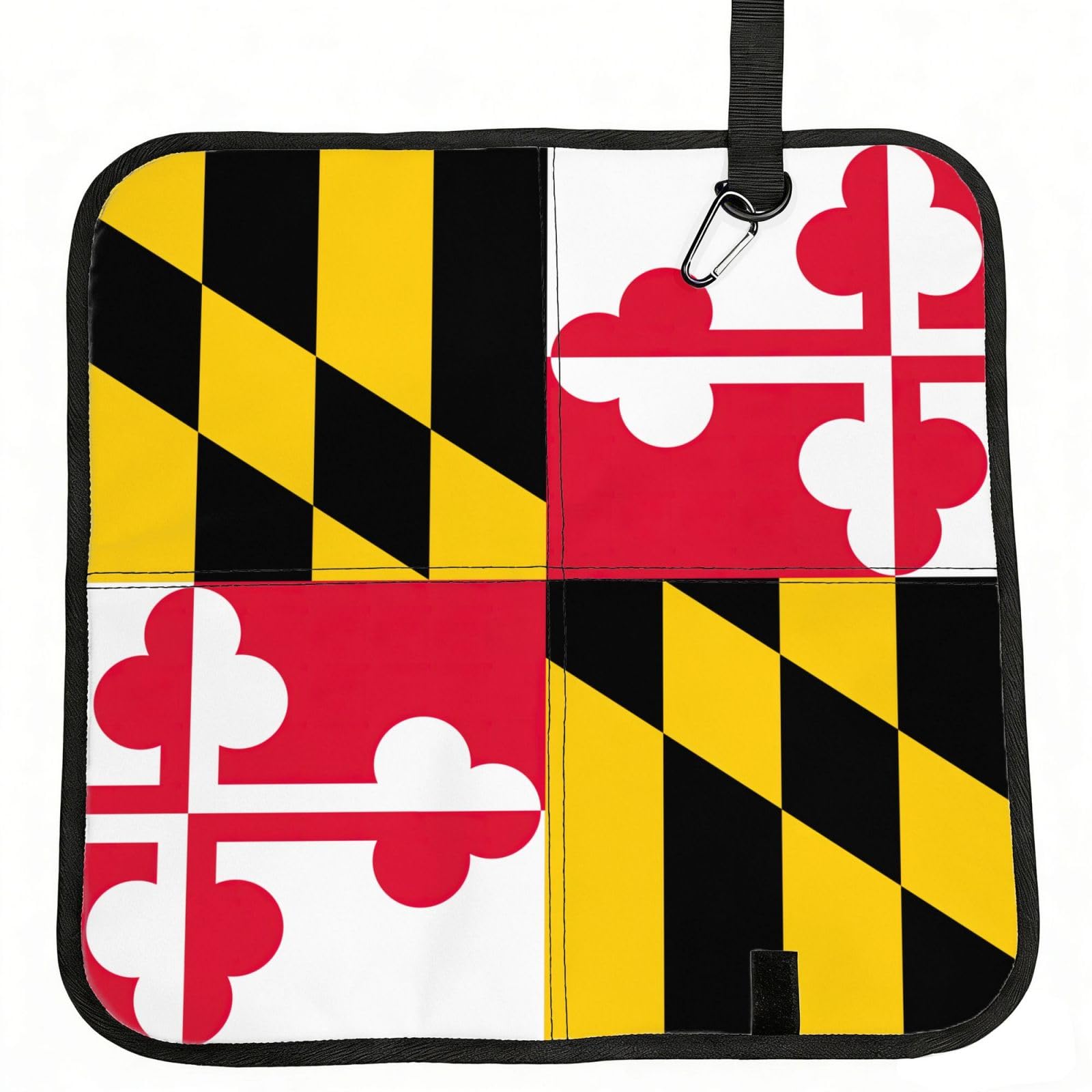 AYYQWE Flag Of Maryland Print Foldable Seat Cushion Portable Chair Pad Office Commuting Picnic Camping Outdoor