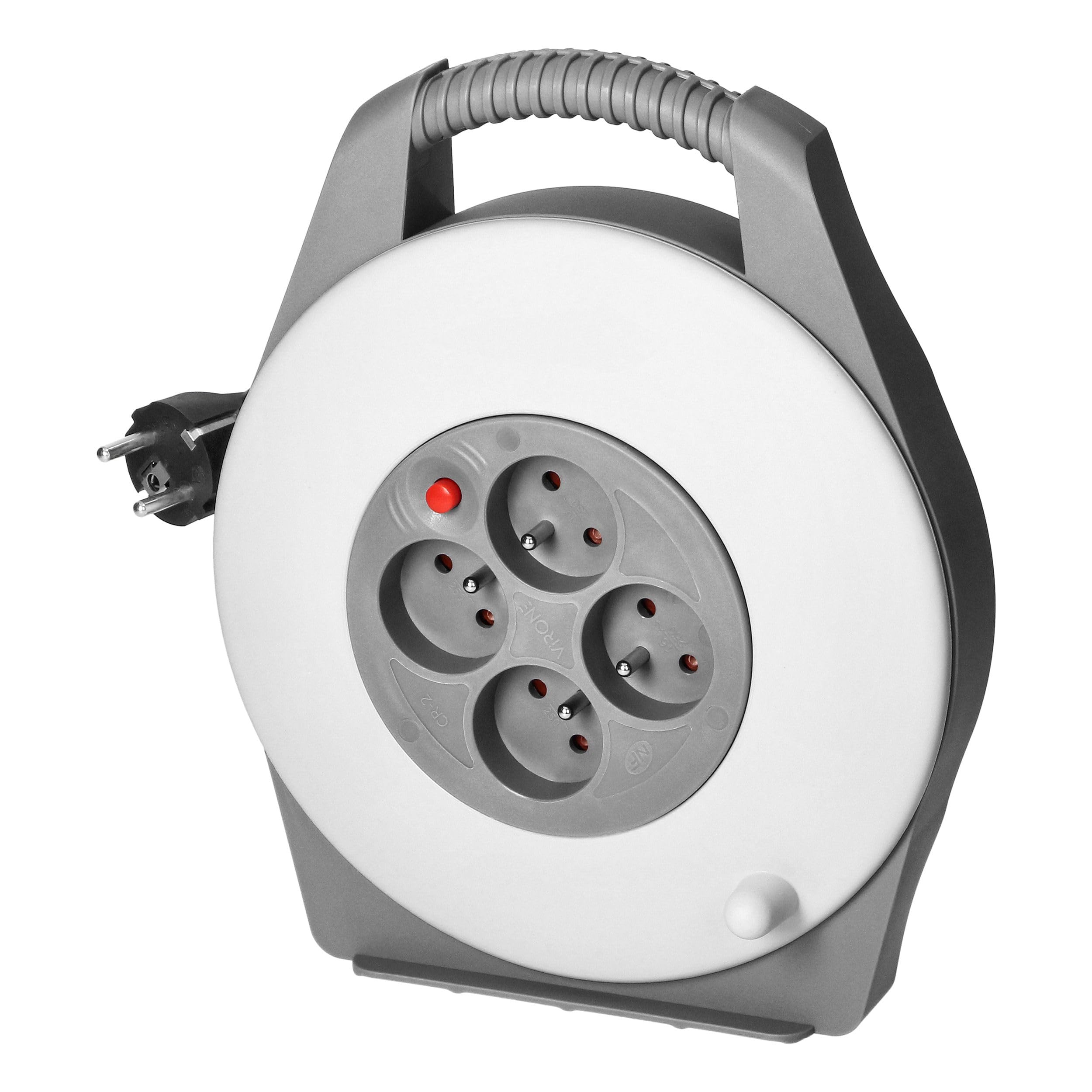 Rallonge Electrique avec Enrouleur Electrique 4 Prises 2P+Z Câble PVC H05VV-F 3x1mm2 Rallonge Electrique 10m Norme de prise : française (type E)