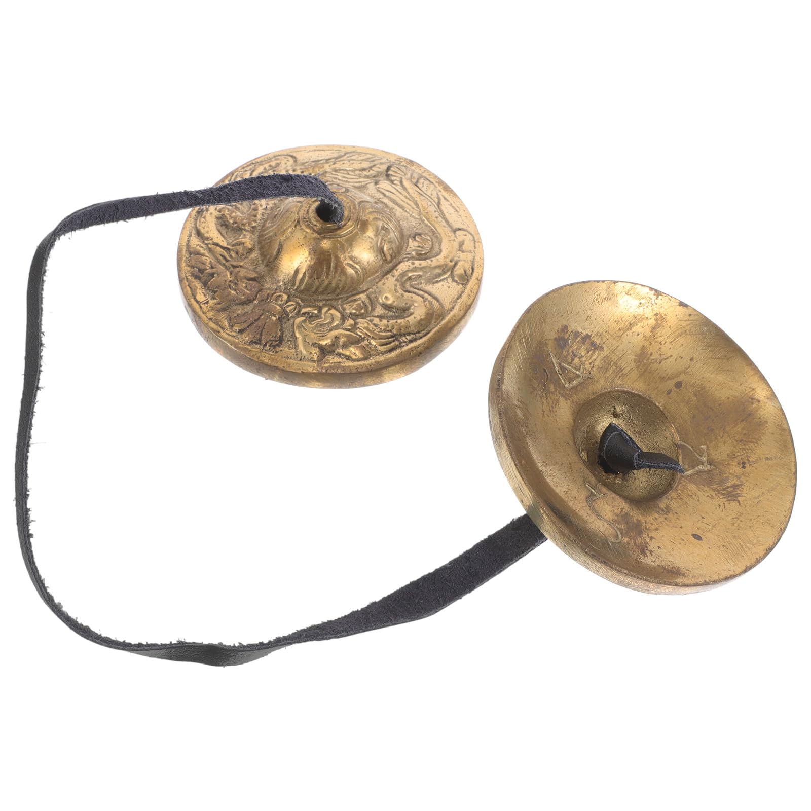 MAGICLULU Fingerzimbeln aus Messing Kleine Handzimbeln mit Band Kleiner Percussion für Yoga Tibetische Meditation und Ethnische Musik