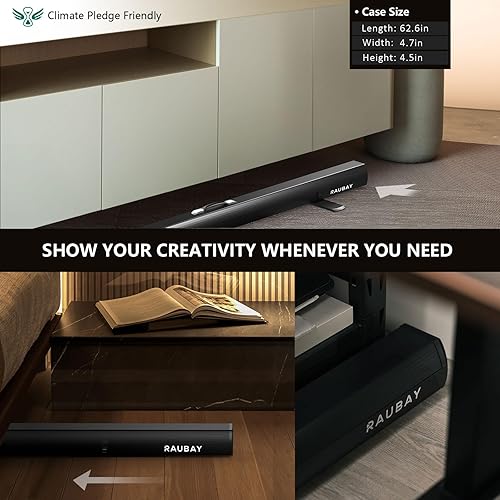 Miniatura 5 de RAUBAY - Telón de fondo blanco plegable de 6.2 x 5 pies, panel retráctil portátil con soporte para videoconferencias, estudio fotográfico,