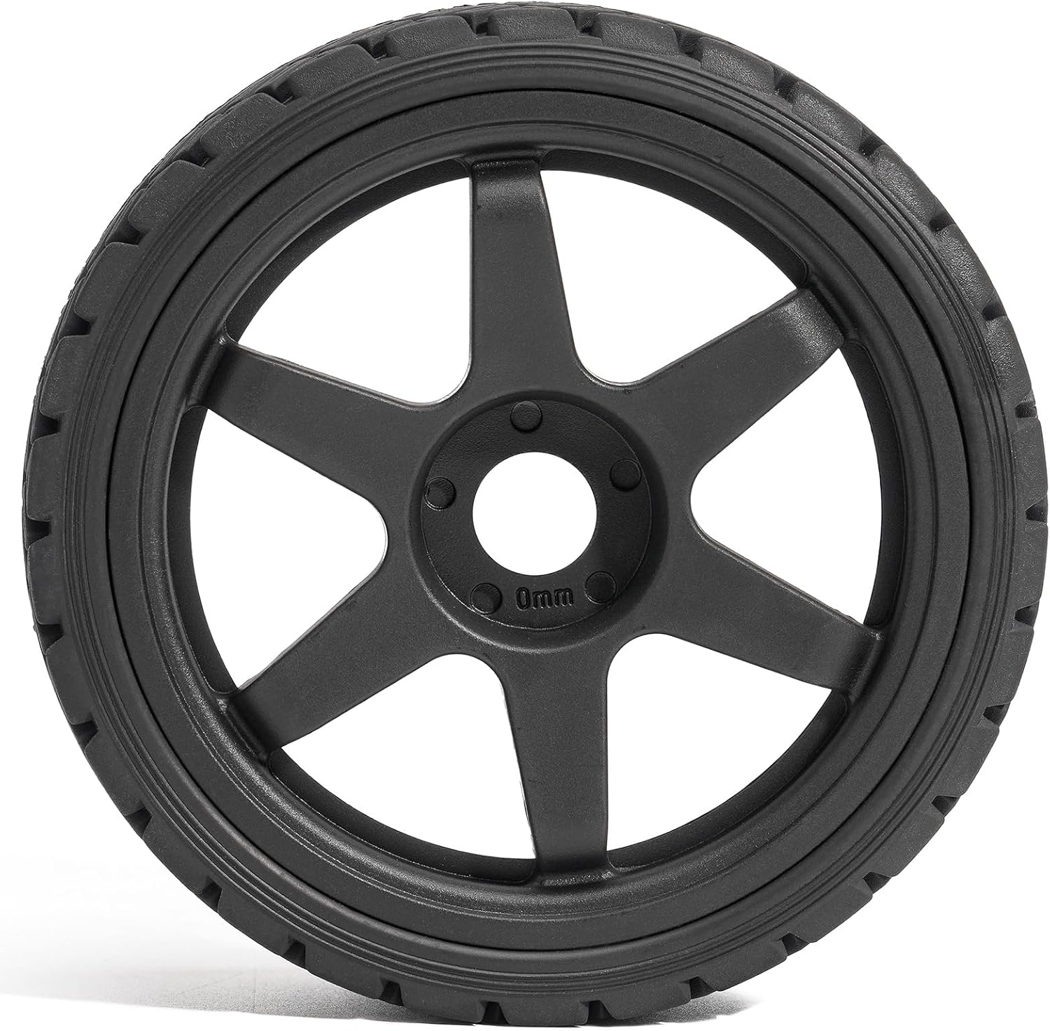 Pre-Glued Wheel & Rally Tire Set for 1/7 1/8 RC Car ARRMA Infraction/Felony, MJX 7303, KM C3, 100 x 40 mm Rubber, 17 mm Hex EVA Insert, 4 pcs, Black