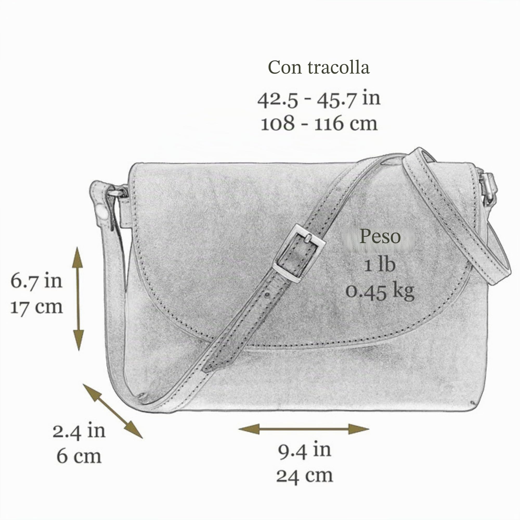 Time Resistance Borsa a tracolla in pelle - Borsa in pelle per donna