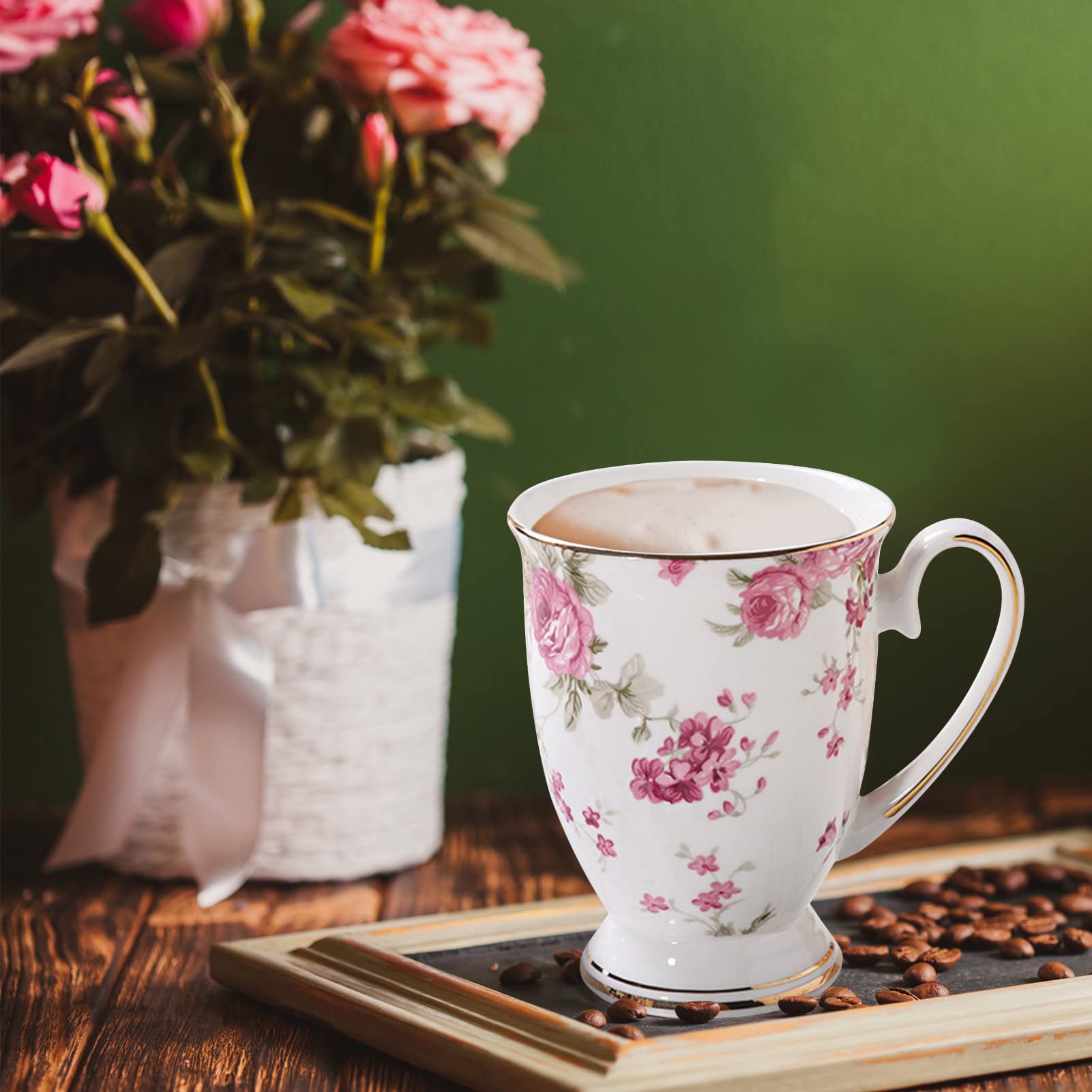 Tazza da Tè con Filtro da 350 ml, Colore Rosso