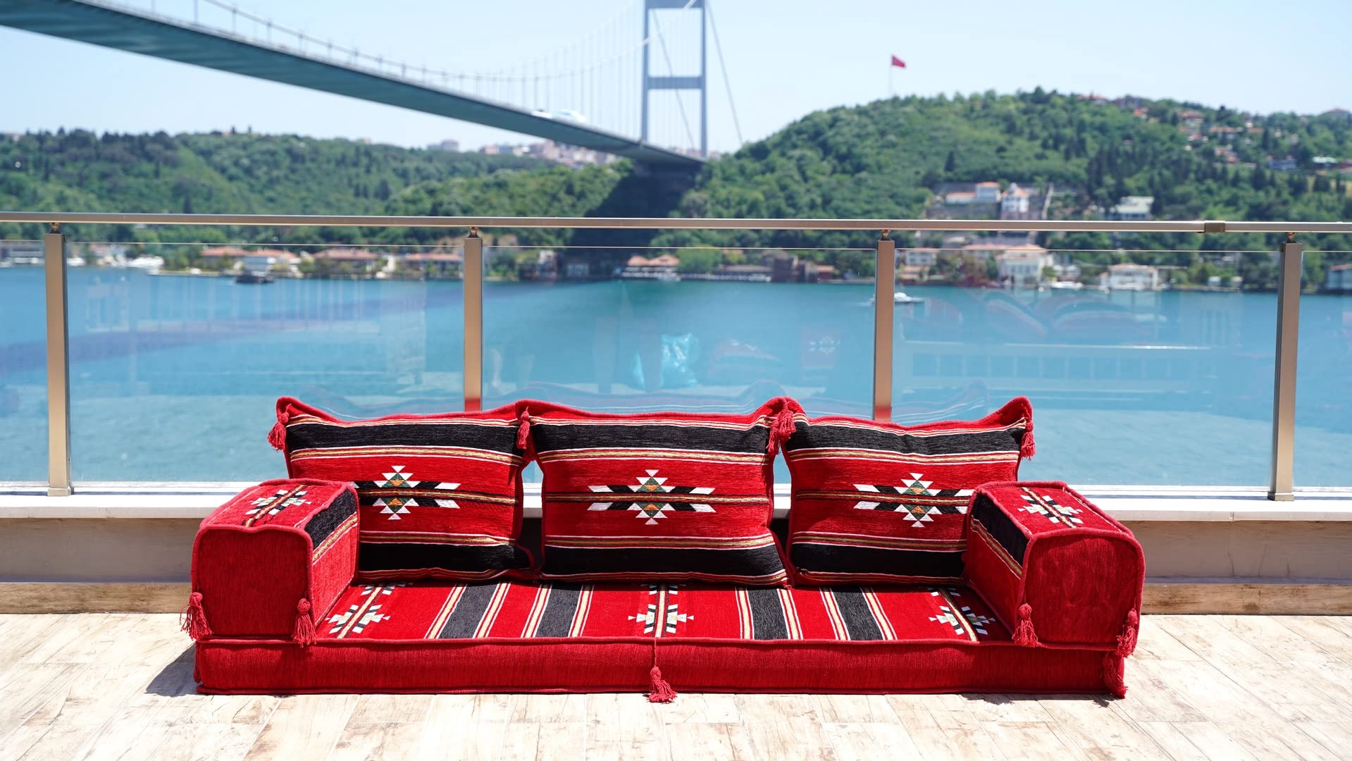 Buy Authentic Red Arabic Majlis, Arabic Floor Couch, Reading Loveseats