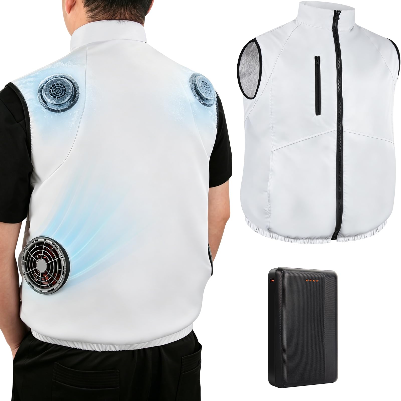 Amazon.co.jp: [Ctrdiy] 空調作業服 冷却ベスト【2026新登場 2つ冷却