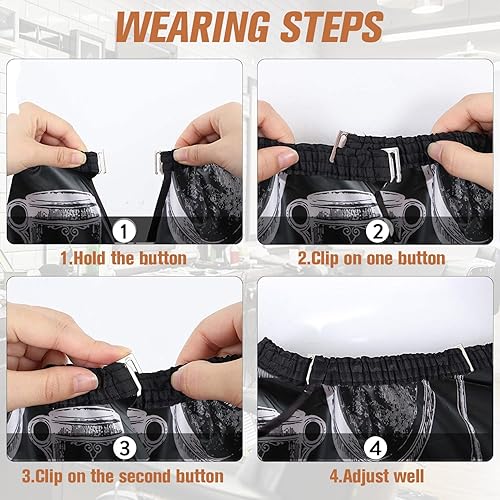 Miniatura 4 de Capa profesional de corte de cabello, capa de peluquería con broches ajustables para el tratamiento del cabello para adultos y niños, regalos de