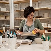 Vista 5 de PATIKIL Herramienta de escultura de arcilla de silicona, 15 piezas de herramienta de modelado de arcilla suave, herramienta de punteado