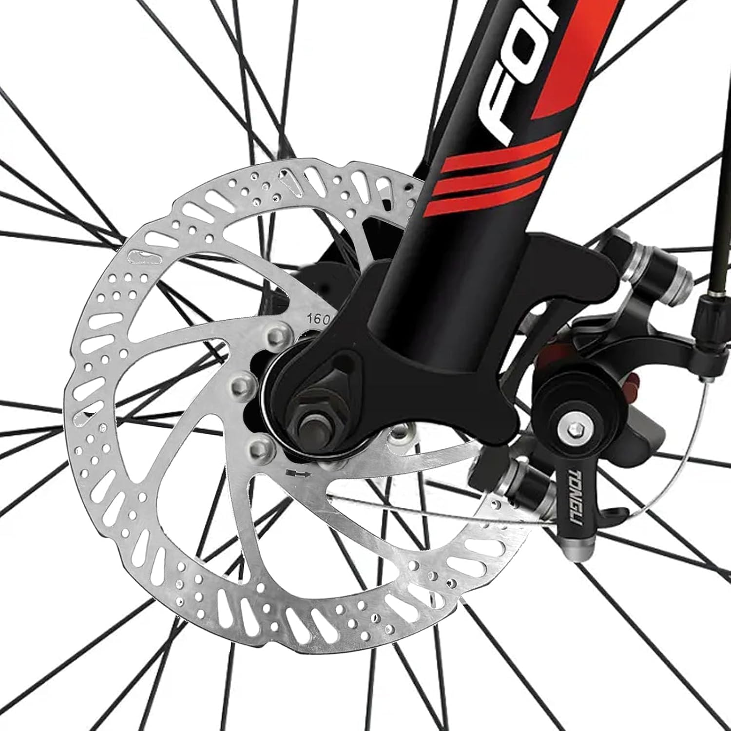 ANBOO 2 Pezzi Disco del Freno per Freni a 6 Fori, Disco del Freno da 160mm, Rotori del Freno in Acciaio Inox per Bici, Freno a Disco Center Lock con 12 Bulloni