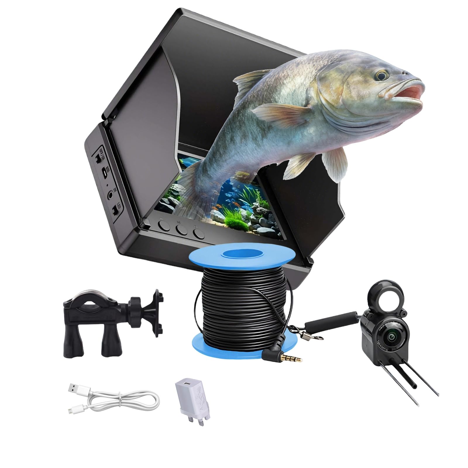Underwater Fishing Camera & Fish Finder with 4.3" IPS Display