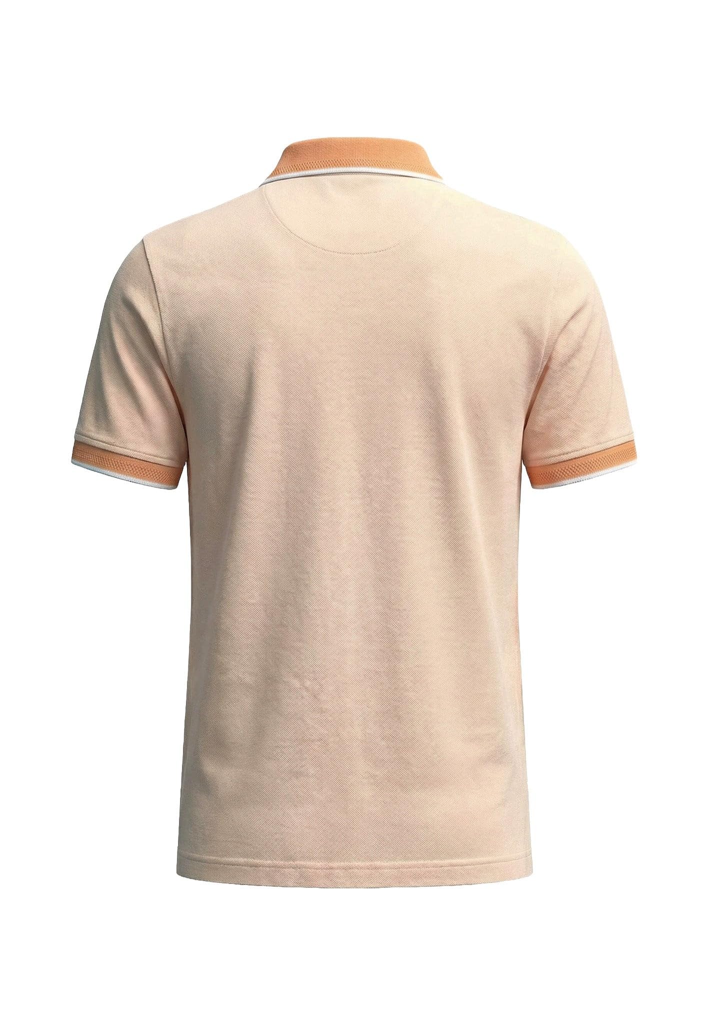 FYNCH-HATTON Poloshirt aus Baumwolle mit Strukturmuster und Kontrastkragen