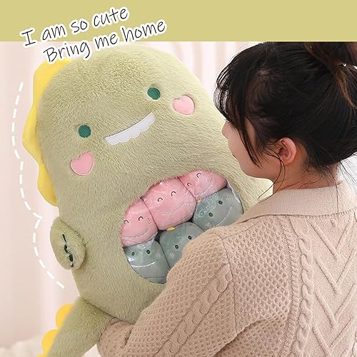 Miniatura 2 de Juguete de peluche de dinosaurio, bonita almohada de dinosaurio con 6 muñecos de peluche de dinosaurio, regalos creativos para niños (dinosaurio)