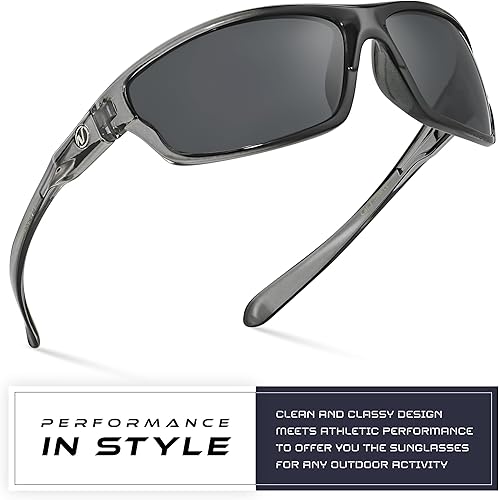 Miniatura 270 de Nitrogen - Gafas de sol deportivas polarizadas envolventes para hombre y mujer, UV400, para conducir, pescar, correr, andar en bicicleta, gafas