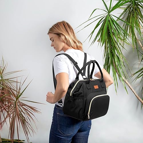 Vista 29 de MCBD Lonchera térmica para mujer, bolsa grande de 3 vías de transporte, mochila enfriadora reutilizable a prueba de fugas con correa ajustable