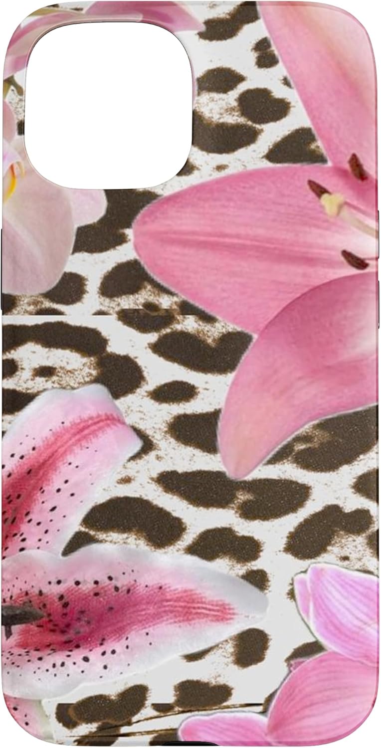 Cheetah Leopard Blooming Flowers Tiger Lily Case for iPhone 13