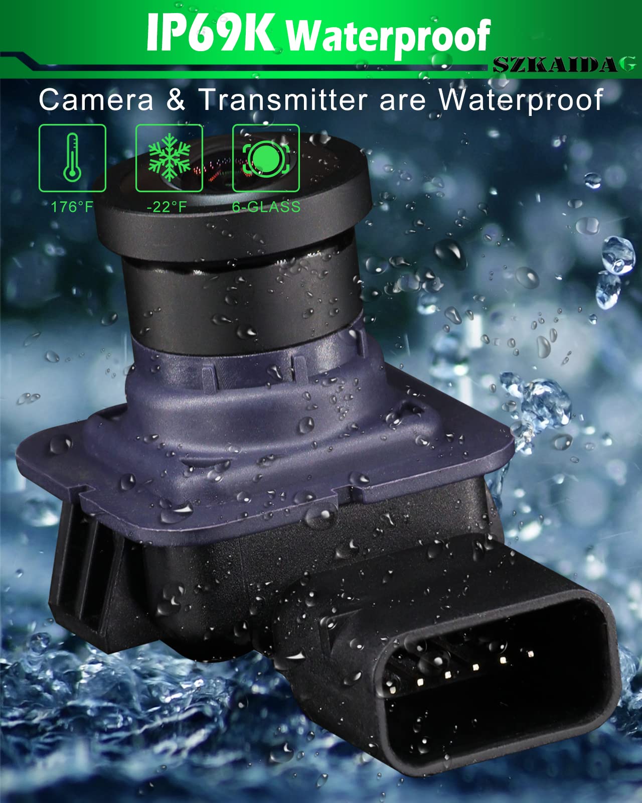 SZKAIDAG® Rear View Backup Camera Fits for:-Ford Edge 2011-2015for:-Lincoln MKX 2011 2012 2013 Reversing Safety Camera Replace OE# BT4Z-19G490-B ET4Z-19G490-B