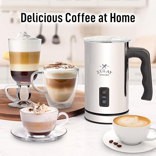 Miniatura 7 de Zulay - Espumador de leche y vaporizador 4 en 1 – Máquina de espuma caliente y fría, calentador de leche y mezcla de chocolate – Control automático