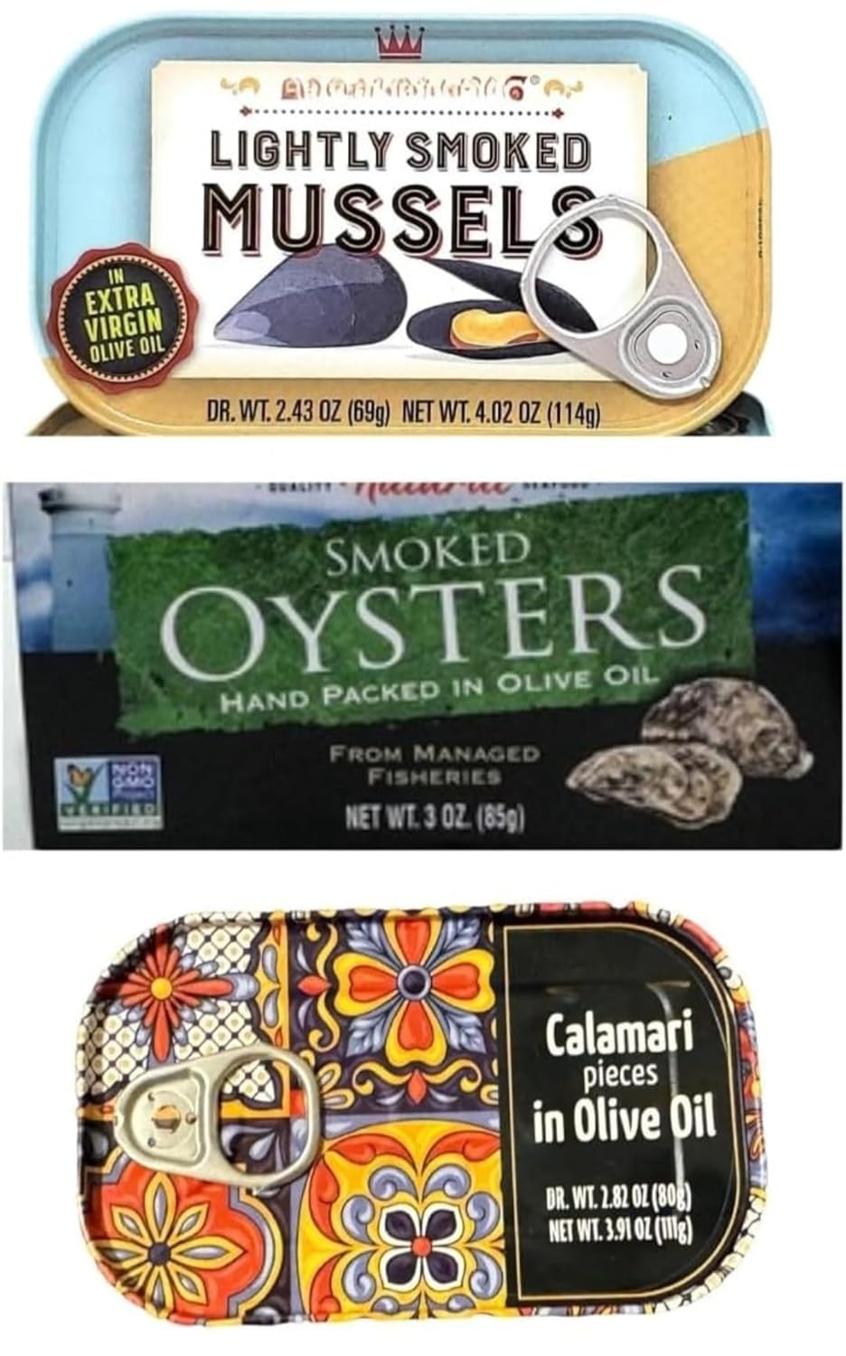 Calamari in Olive Oil 2 Cans