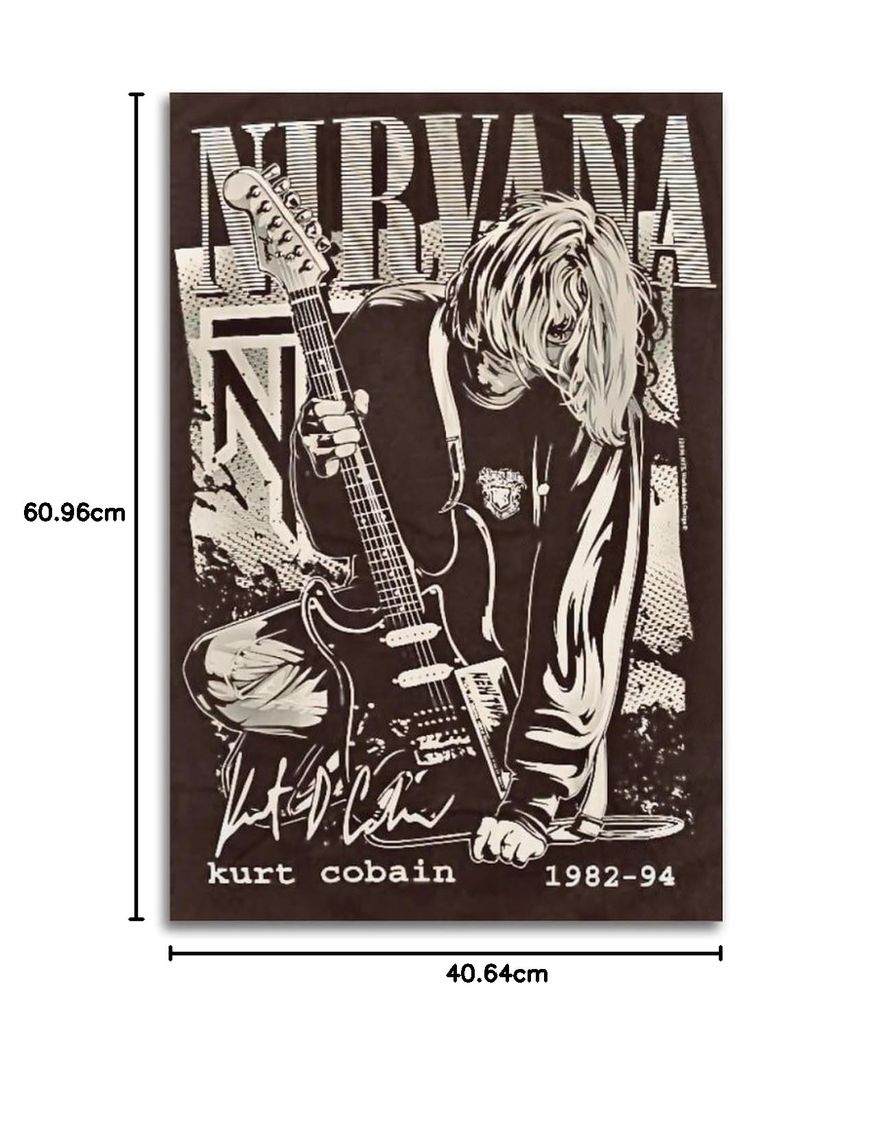 CZOURPVU NIRVANA Poster Kurt Cobain Poster Band Poster Rock Poster