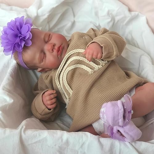 ROSHUAN Silicone Reborn Baby Dolls Full Body Vinyl Real Looking Baby Dolls 20 Inch Baby Doll Realistic Newborn Baby Dolls Anatomically Correct Bebe