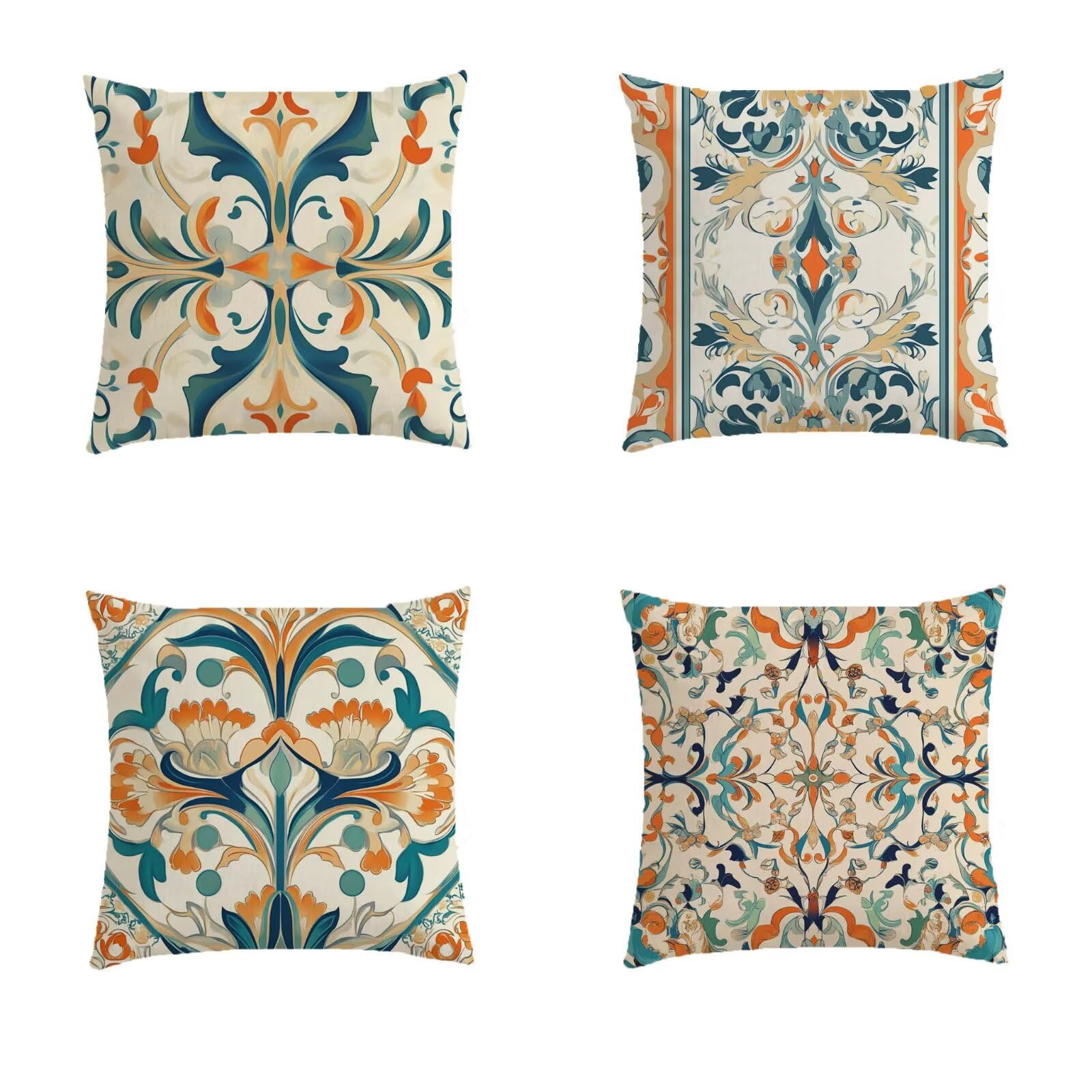 Housse de coussin 80x80cm en lin double sided printing de qualité supérieure S209