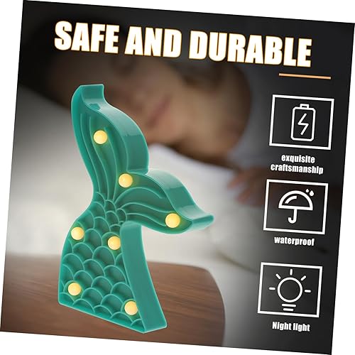 Miniatura 5 de Housoutil 1 PC Modeling Lamp Cartoon Night Mermaid Tail Light LED Mermaid Lamps Mermaid Table Lamp Decoraciones para Salas De Casa House Ornaments