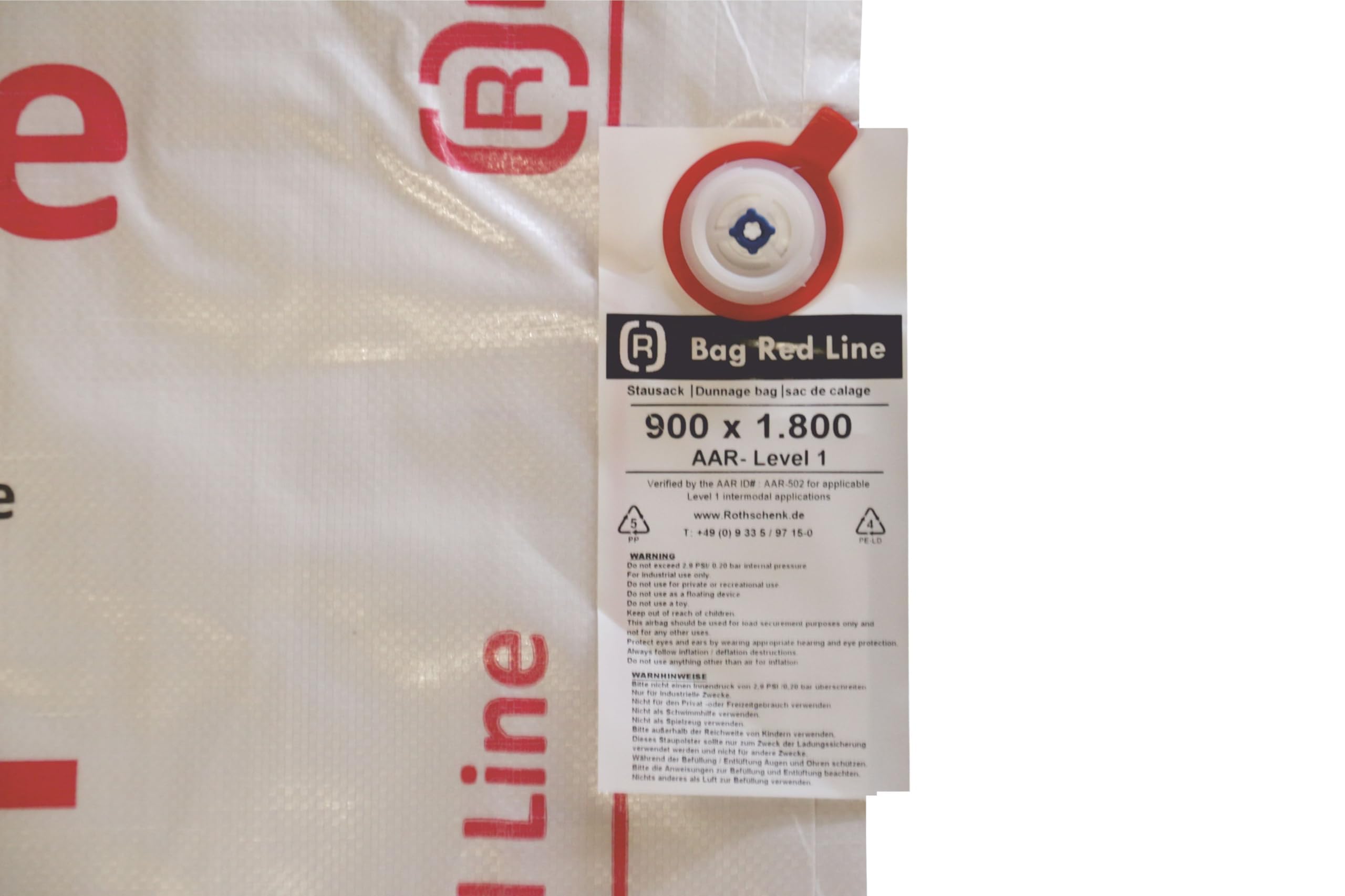 (10x) Rothschenk | Stausack RED LINE Level 1 | 1.200 x 1.800 mm | Staupolster zur Staulückenschließung in der Ladungssicherung