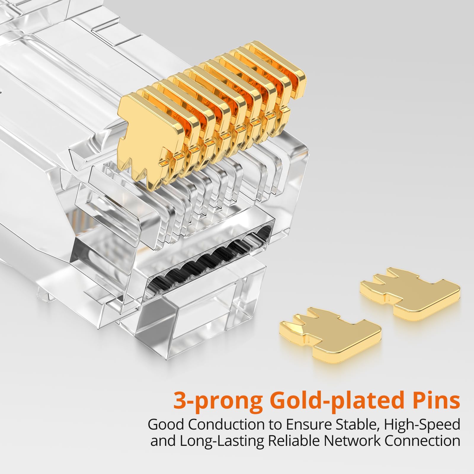 Proster Pince À Sertir RJ45 RJ11 Traversante Cat6 avec 50+100PCS Connecteur RJ45 Cat6